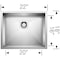 Blanco Quatrus 22 in. Undermount Single Basin Stainless Steel Kitchen Sink 443050 - alternate 4